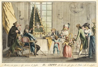 Il Ceppo "peleistä, illallisista ja vuosittaisista juhlista, jotka on pukeutunut Toscanassa ja erityisesti Firenzessä, pub. 1790 tekijältä Guiseppe Piatolli