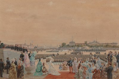 Juhlallinen jumalanpalvelus Pietari I:n 200-vuotisjuhlan kunniaksi Senaatintorilla..., 30. toukokuuta 1872. tekijältä Gun