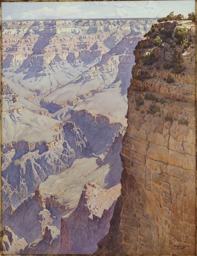 Arizonan Grand Canyon (w/c paperilla) tekijältä Gunnar Widforss