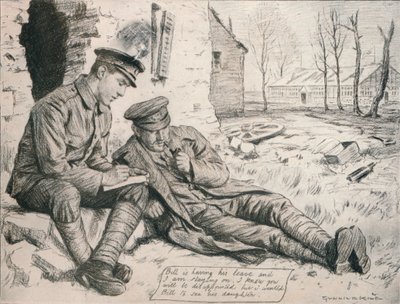 The Letter Home, c1917, 1918 tekijältä Gunning King
