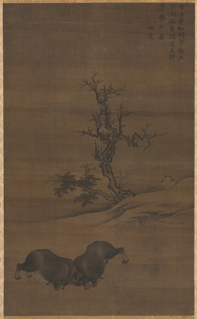 Herdboys ja Buffalo maisemassa, 1200-luku. tekijältä Guo Min