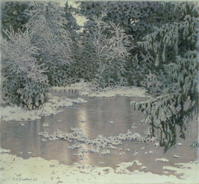 Talvimaisema tekijältä Gustaf Edolf Fjaestad