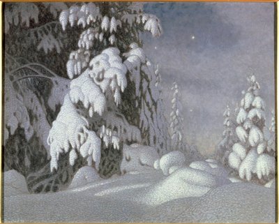 Talvi Moonlight tekijältä Gustaf Edolf Fjaestad