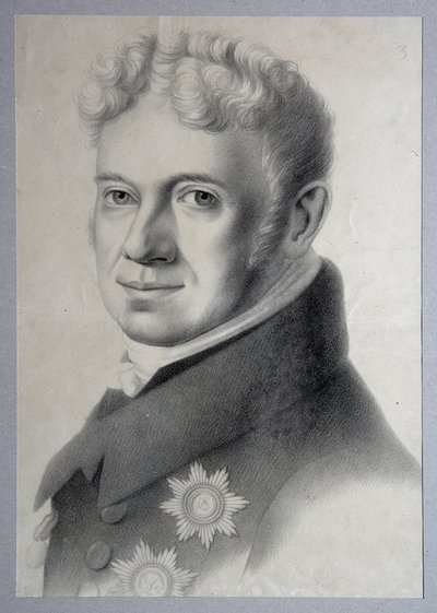 Prinssi Grigori Aleksandrovitš Stroganovin muotokuva 1770-1857, 1820-luku tekijältä Gustav Adolf Hippius