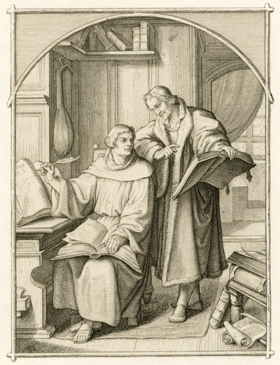 Martin Luther ja Philipp Melanchthon (Philippe, Philippus Melanchthon tekijältä Gustav Ferdinand Leopold Konig