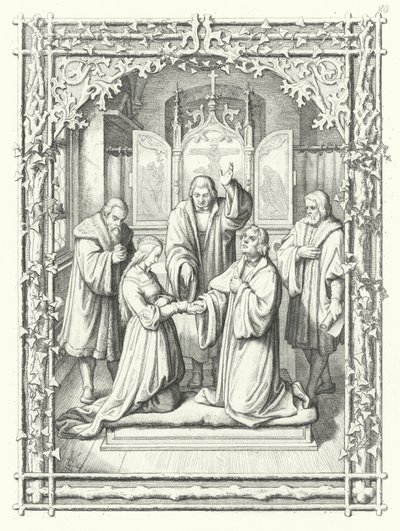 Martin Lutherin avioliitto Katharina von Boran kanssa tekijältä Gustav Ferdinand Leopold Konig