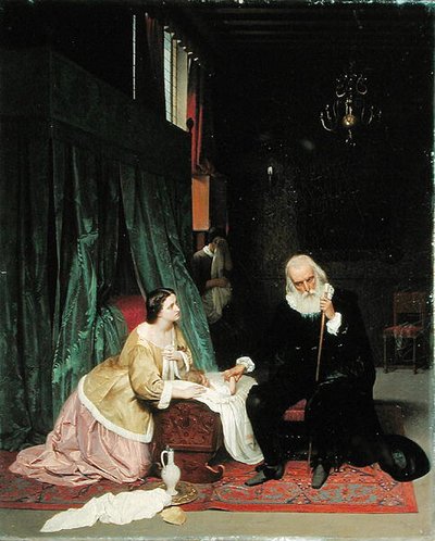 Lääkärin käynti, 1859 tekijältä Gustav Jakovlevich Budkovsky