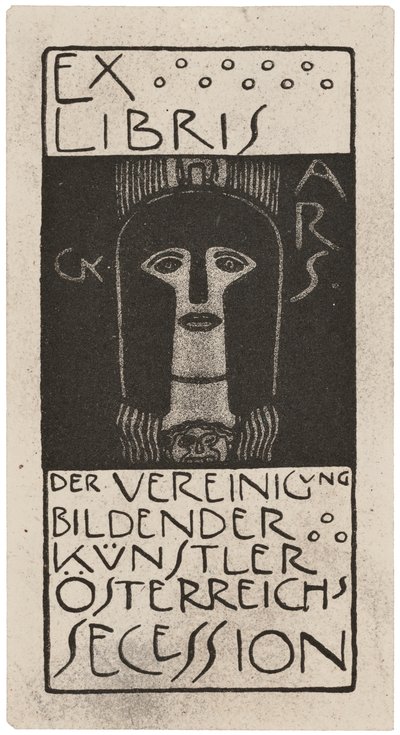 Ver Sacrumin kirjakilpi, julkaissut 1898-99 Gerlach, Schenk ja Seeman tekijältä Gustav Klimt