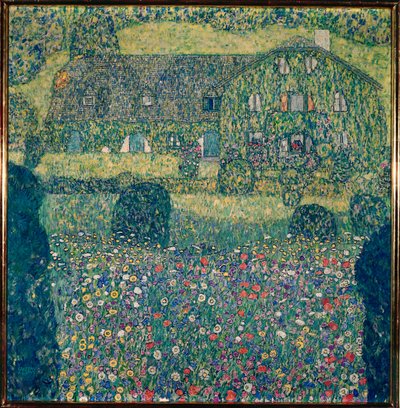 Maalaistalo Attersee-järven rannalla (Landhaus am Attersee), Ylä-Itävallassa tekijältä Gustav Klimt