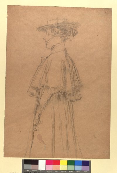 Nainen hatussa ja takissa tekijältä Gustav Klimt