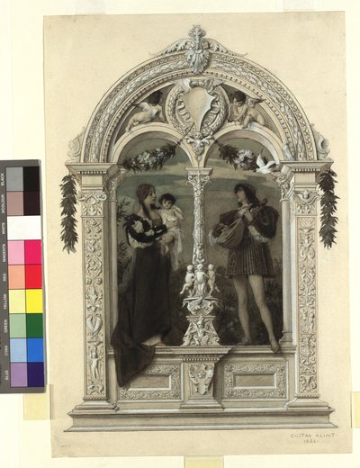 ”Nuoruus” (Alkuperäisteos: Gerlach  Schenk, Allegorien und Embleme, osa 1, nro 8) tekijältä Gustav Klimt