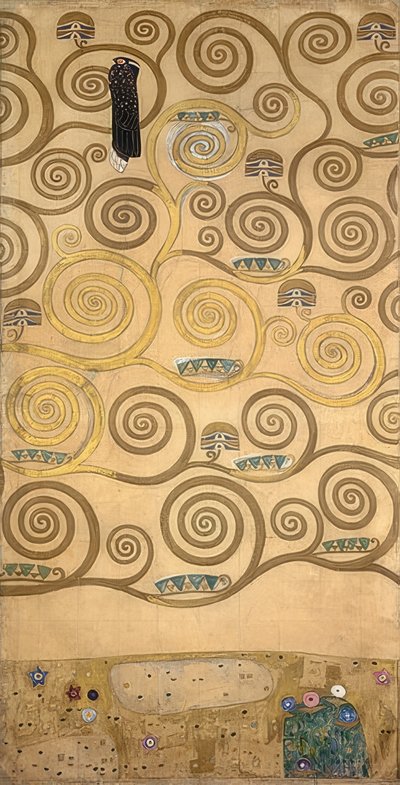 Suunnittelu stoclet-friisille. Yksityiskohta. 1905/09 tekijältä Gustav Klimt