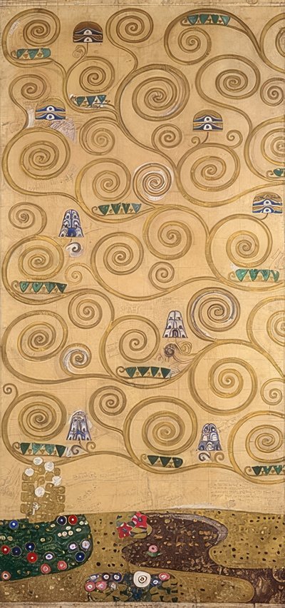 Suunnittelu stoclet-friisille. Yksityiskohta. 1905/09 tekijältä Gustav Klimt