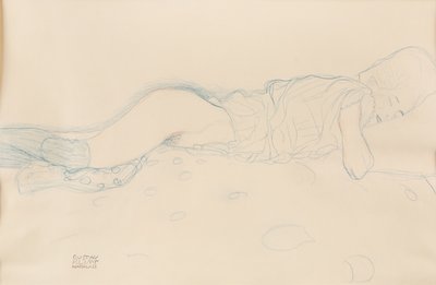 Nainen puolialaston, n. 1908. tekijältä Gustav Klimt