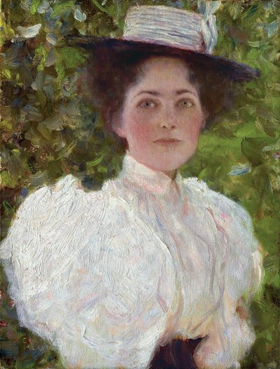 Girl in the Foliage, n. 1908 (öljy kankaalle) tekijältä Gustav Klimt