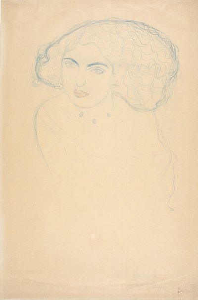 Naisen pää, n. 1916. tekijältä Gustav Klimt