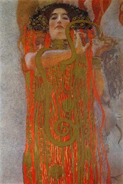 Hygieia, 1900-7 (yksityiskohta lääketieteestä) tekijältä Gustav Klimt