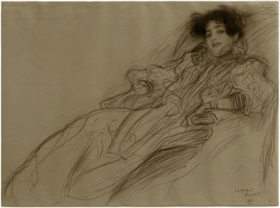 Junge Dame Sesselissä tekijältä Gustav Klimt