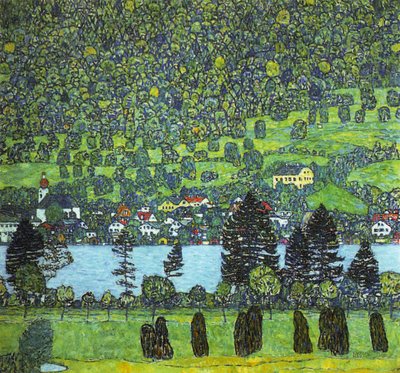 Klimt - Unterach Alterseen rannalla, 1916 tekijältä Gustav Klimt
