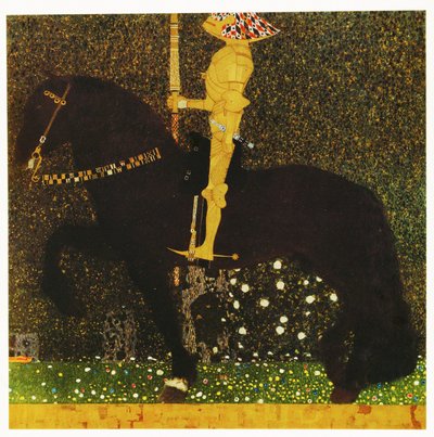 Elämä on taistelua tai kultainen ritari tekijältä Gustav Klimt