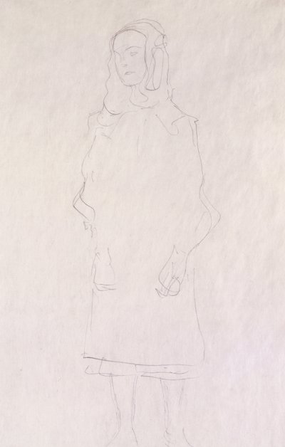 Mada Primavesi, n. 1925 (kynä kimaltelevalle japanilaiselle paperille) tekijältä Gustav Klimt