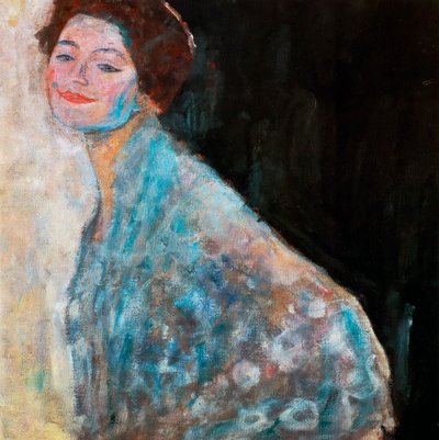 Valkoisen naisen muotokuva keskeneräinen, 1917 tekijältä Gustav Klimt