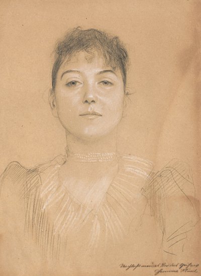 Naisen muotokuva, n. 1890-1891 tekijältä Gustav Klimt