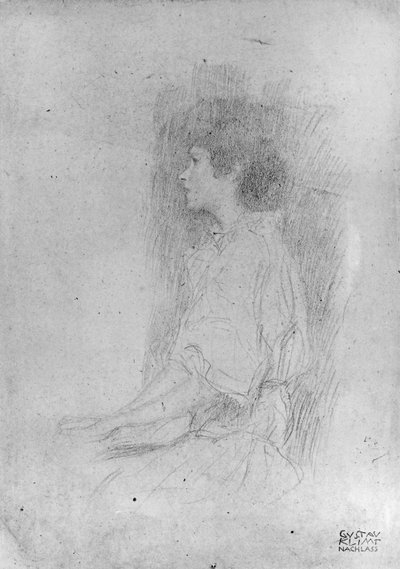 Istuva tyttö varjossa tekijältä Gustav Klimt