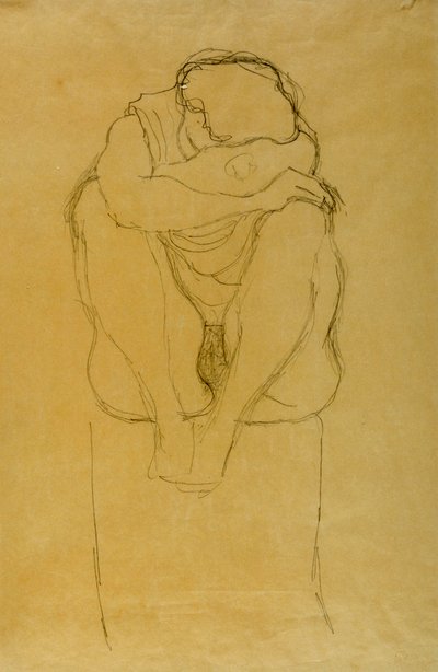 Istuva nainen tekijältä Gustav Klimt