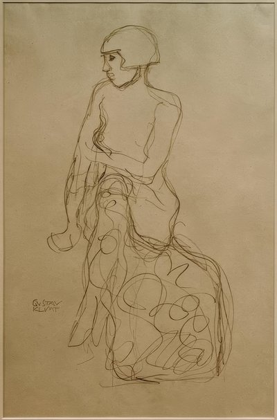Istuu puolinäytöksessä vasemmalle tekijältä Gustav Klimt
