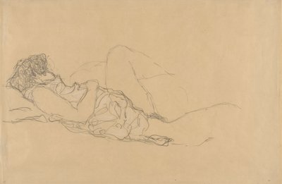 Nukkuva Nainen tekijältä Gustav Klimt