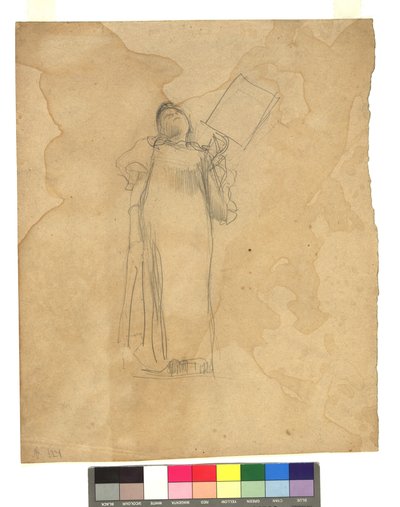 Stehende Frauengestalt tekijältä Gustav Klimt
