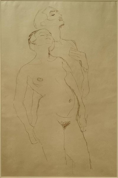 Pysyvät rakastajat (tutkistelu Aadamille ja Eevalle) tekijältä Gustav Klimt