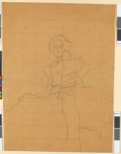 Studie zum Bildnis Sonja Knips tekijältä Gustav Klimt