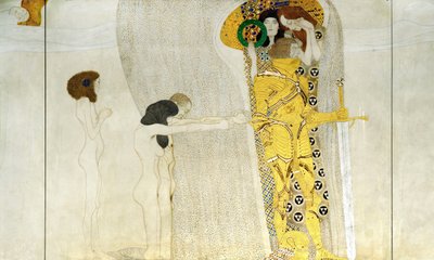 Beethoven Friisi, Yksityiskohta: Knight in Shining Armor, 1902 tekijältä Gustav Klimt