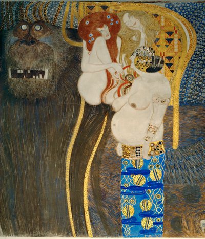 "Beethovenin friisi", detalji tekijältä Gustav Klimt