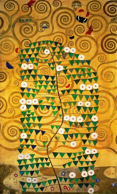 Stoclet Frieze, Yksityiskohta: Elämän puu, 1905-1909 tekijältä Gustav Klimt