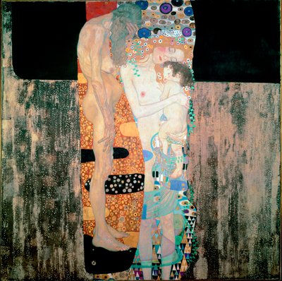 Gustav Klimtin (1862-1918) maalaus Naisen kolme aikakautta 1905 Dim. 180x180 cm Rooma, Galleria Nazionale d