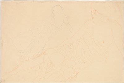 Kaksi tutkimusta makuuasennosta, 1913 tekijältä Gustav Klimt