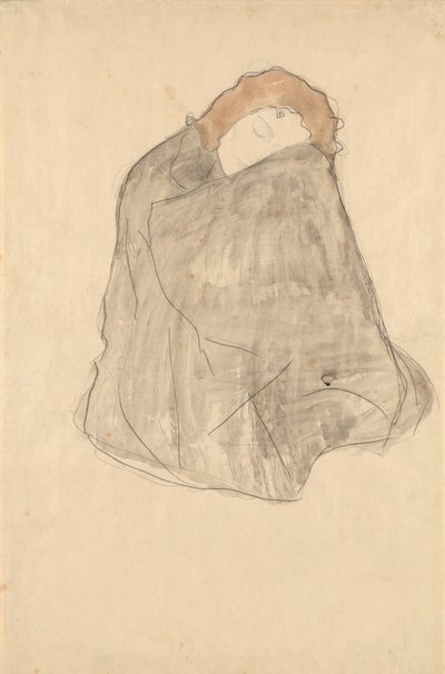 Nainen istuva, 1908-1909 tekijältä Gustav Klimt