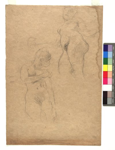 Zwei Studien weiblicher Akte tekijältä Gustav Klimt