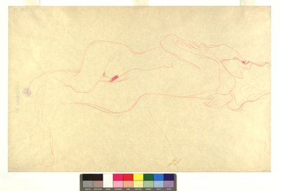 Zwei liegende weibliche Akte in Umarmung tekijältä Gustav Klimt