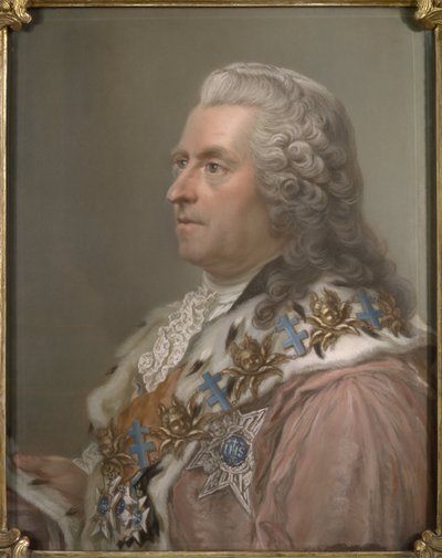 Muotokuva kreivi Carl Gustaf Tessinistä (1695-1770), Lundberg, Gustaf (1695-1786). Pastelli paperille tekijältä Gustav Lundberg