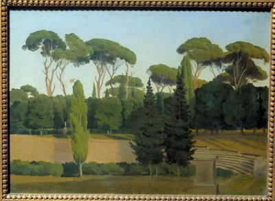 Villa Borghesen puutarhassa. Gustaf Wilhem Palmin maalaus (1810 - 1890) Ec. Haastettu oikeuteen. tekijältä Gustav Palm