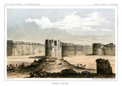 Grand Coulee, Washington, Yhdysvallat, 1856 tekijältä Gustav Sohon