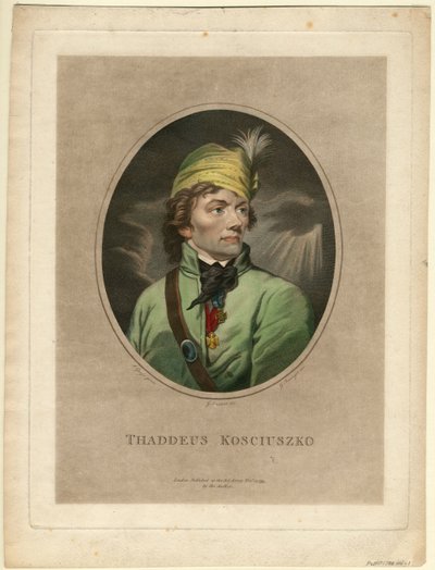 Tadeusz Kosciuszkon muotokuva 1746-1817, 1795 tekijältä Gustav Taubert