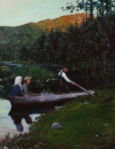 Sunnuntai-ilta järven rannalla tekijältä Gustav Wentzel