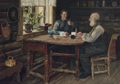 Kahvitauko (tauko) 1900 (öljy kankaalle) tekijältä Gustav Wentzel