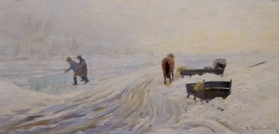 Jään leikkaaminen Bondivannilla tekijältä Gustav Wentzel