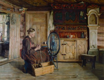 Sisätilat Sandbun tilalta Vagasta tekijältä Gustav Wentzel